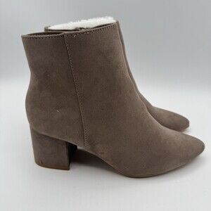 Bamboo Rapid Booties Women’s Brown Tan Suede High Ankle Side Zip Boots Size 5.5